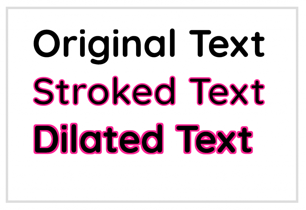 Efeitos de filtro SVG: texto de contorno com