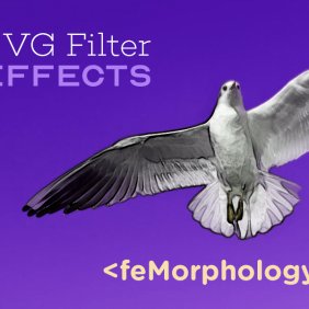 Efeitos de filtro SVG: texto de contorno com 