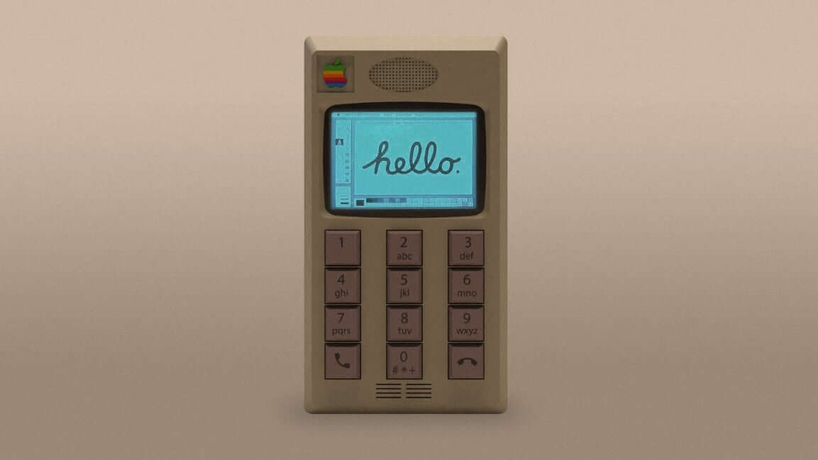 Veja como o iPhone ficaria se a Apple o tivesse projetado na década de 1980