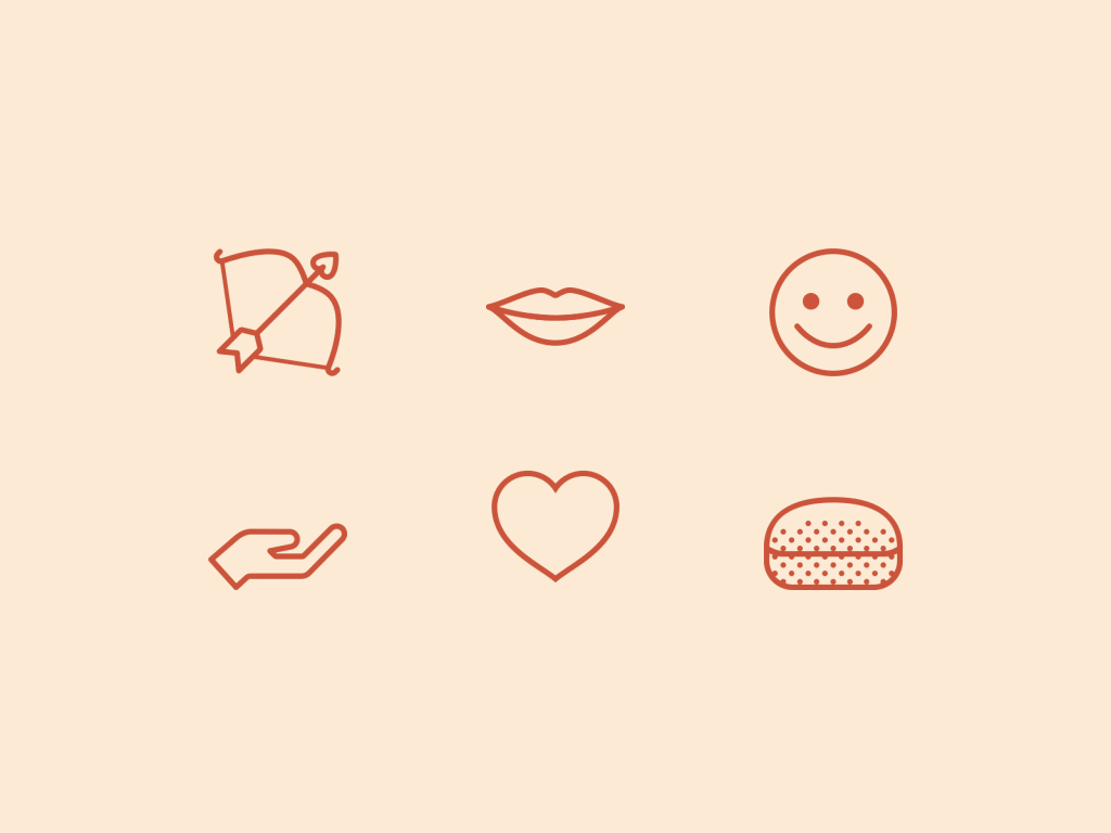 Ícones animados para Dia dos Namorados