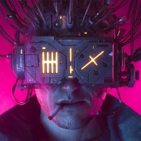 Arte Cyberpunk 2077: Retrofuturismo em Feixes de Luz Neon