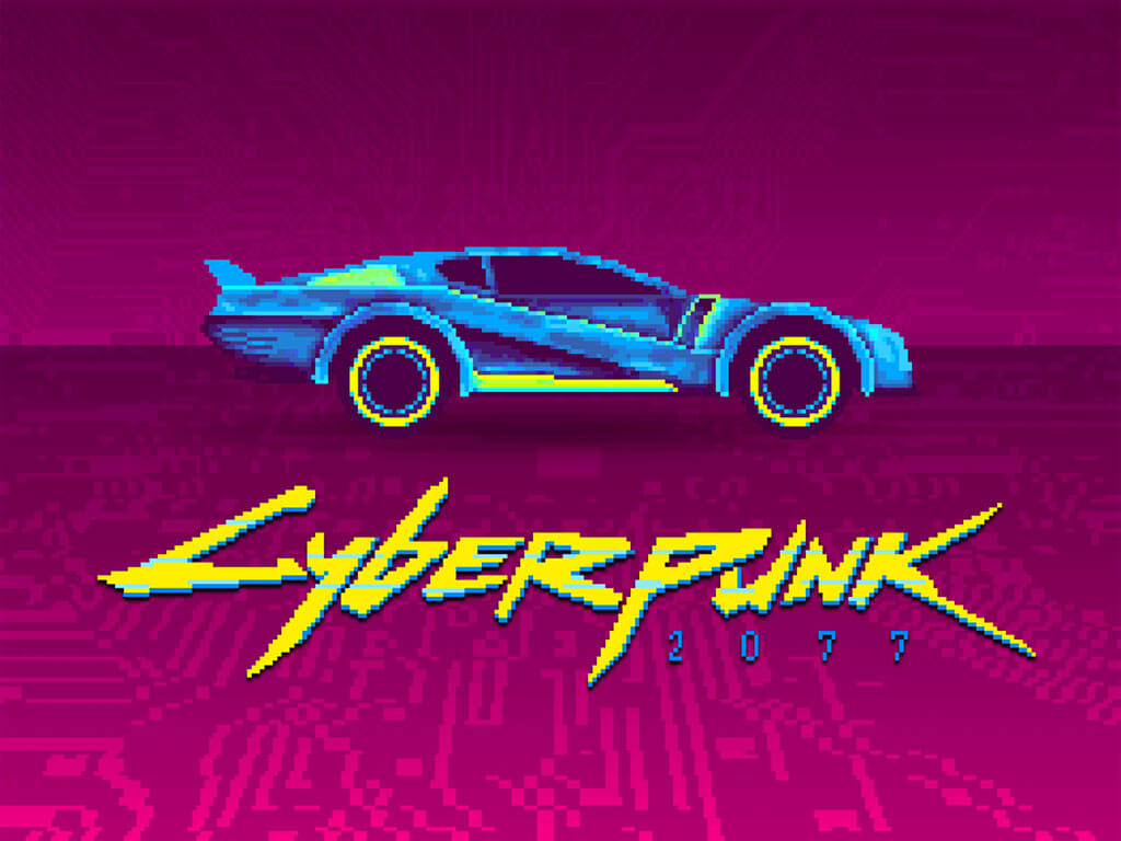 Arte Cyberpunk 2077: Retrofuturismo em Feixes de Luz Neon
