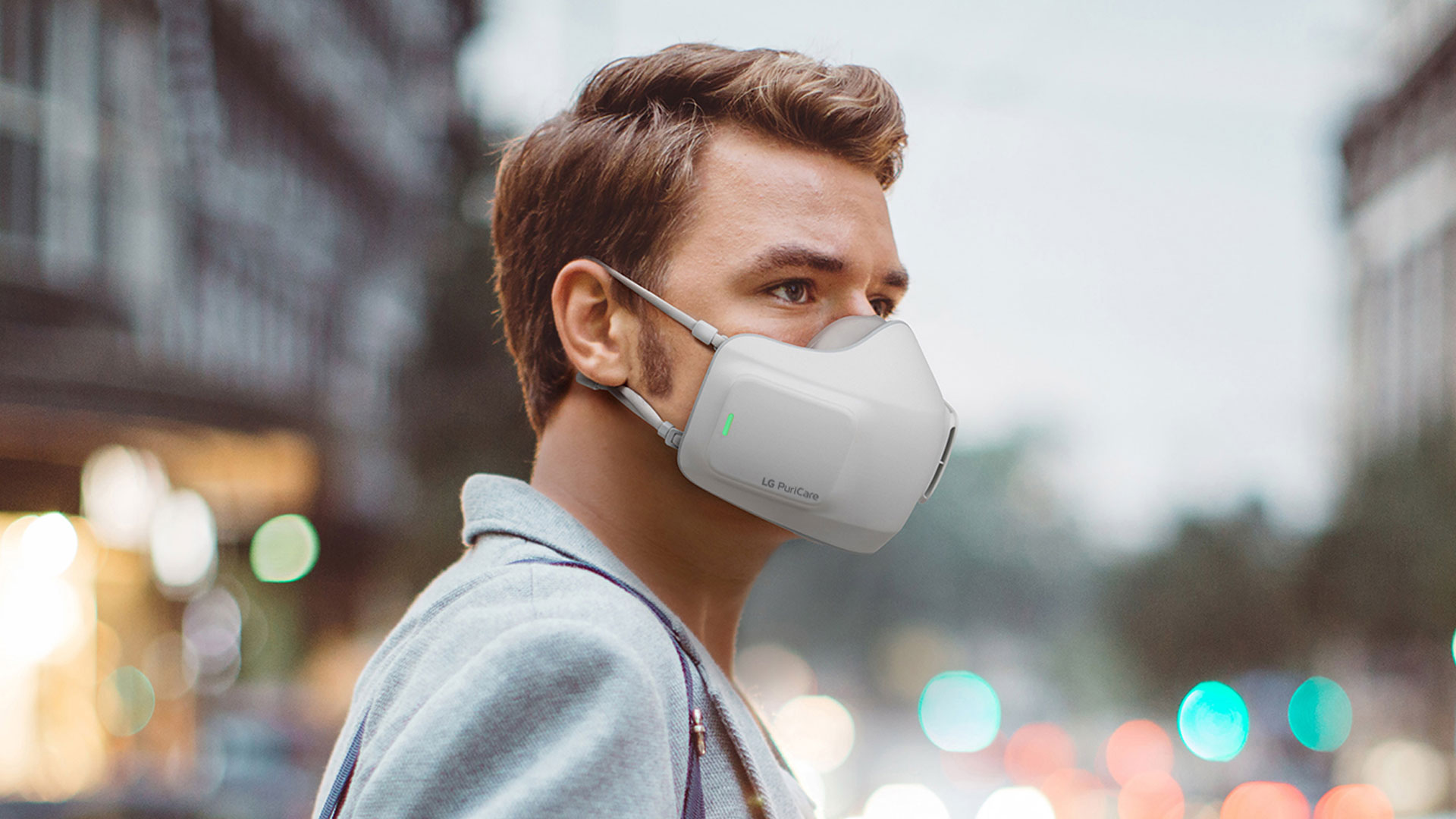 LG revela máscara facial alimentada por bateria com purificador de ar embutido