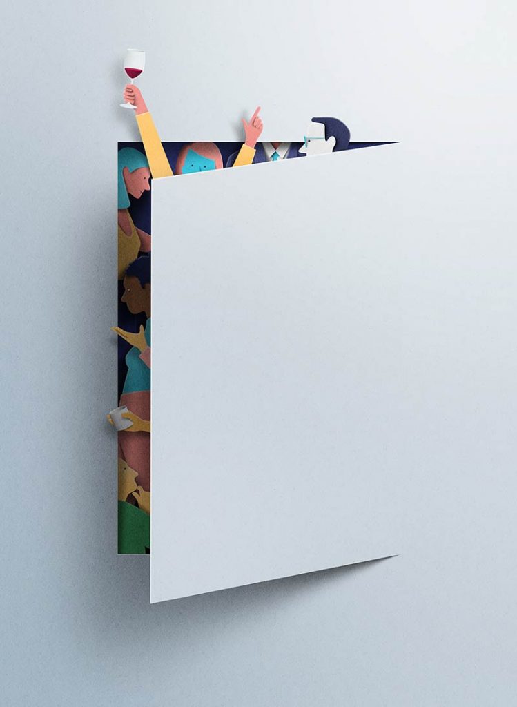 Arte criativa de corte de papel editorial por Eiko Ojala