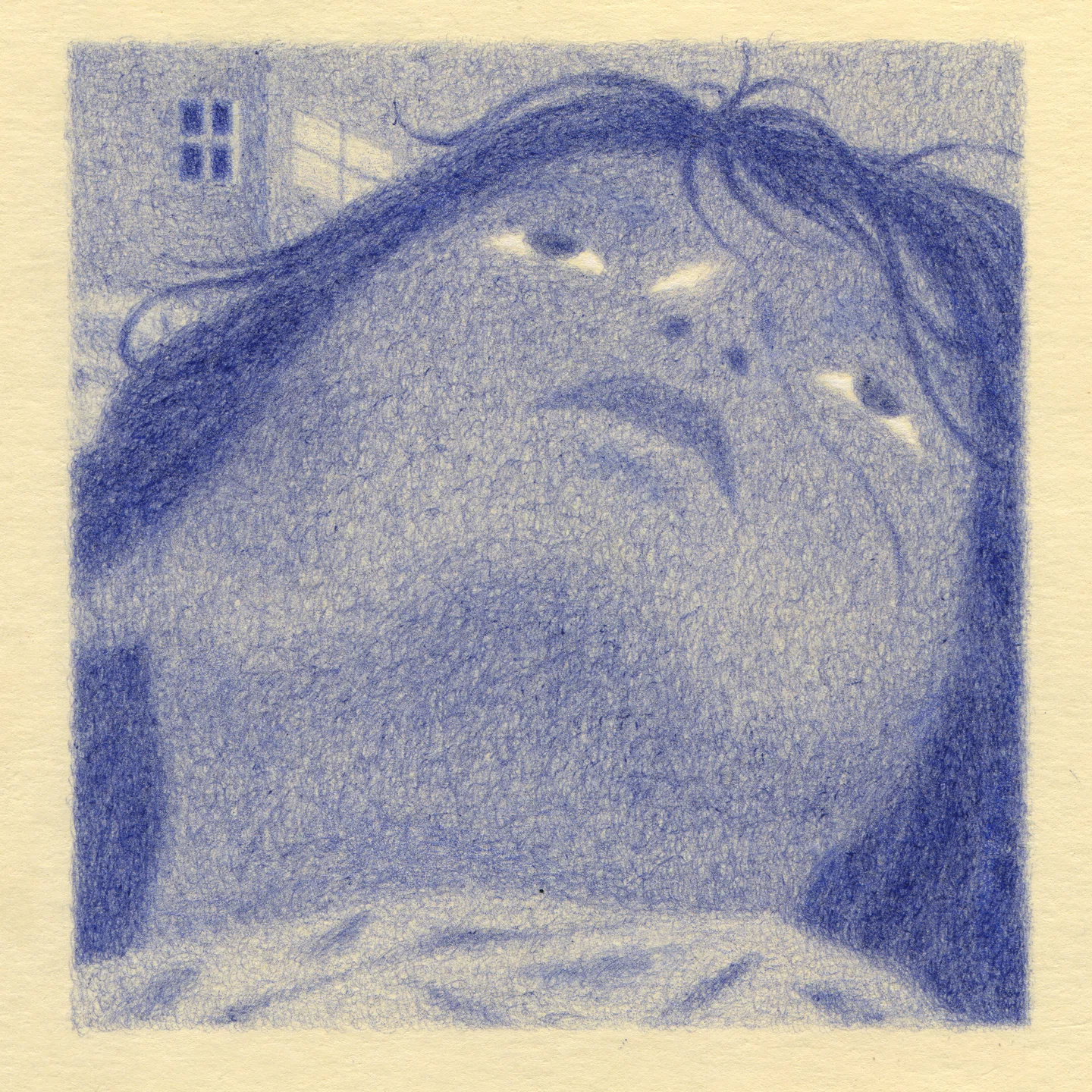 Com apenas uma caneta esferográfica azul Dadu Shin cria ilustrações pingando de estranheza