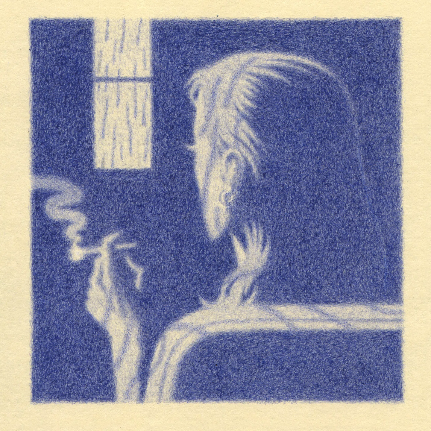 Com apenas uma caneta esferográfica azul Dadu Shin cria ilustrações pingando de estranheza