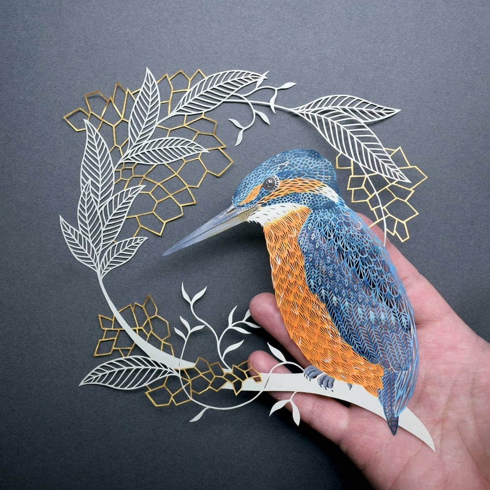 Incrível arte de corte de papel multicolorido por Pippa Dyrlaga