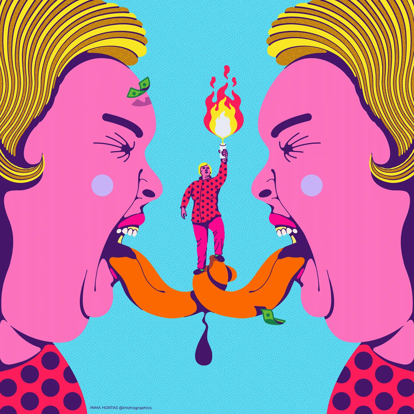 Inma Hortas ilustra o mundo colorido, maluco e diversificado ao seu redor