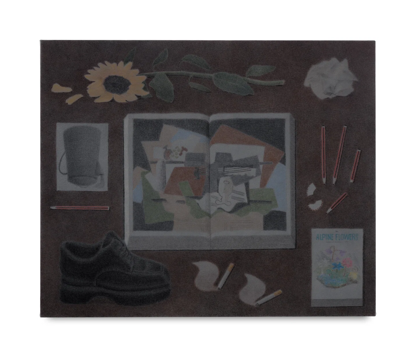 Johnny Izatt-Lowry adiciona um tom incerto a objetos familiares em suas pinturas de pigmento seco