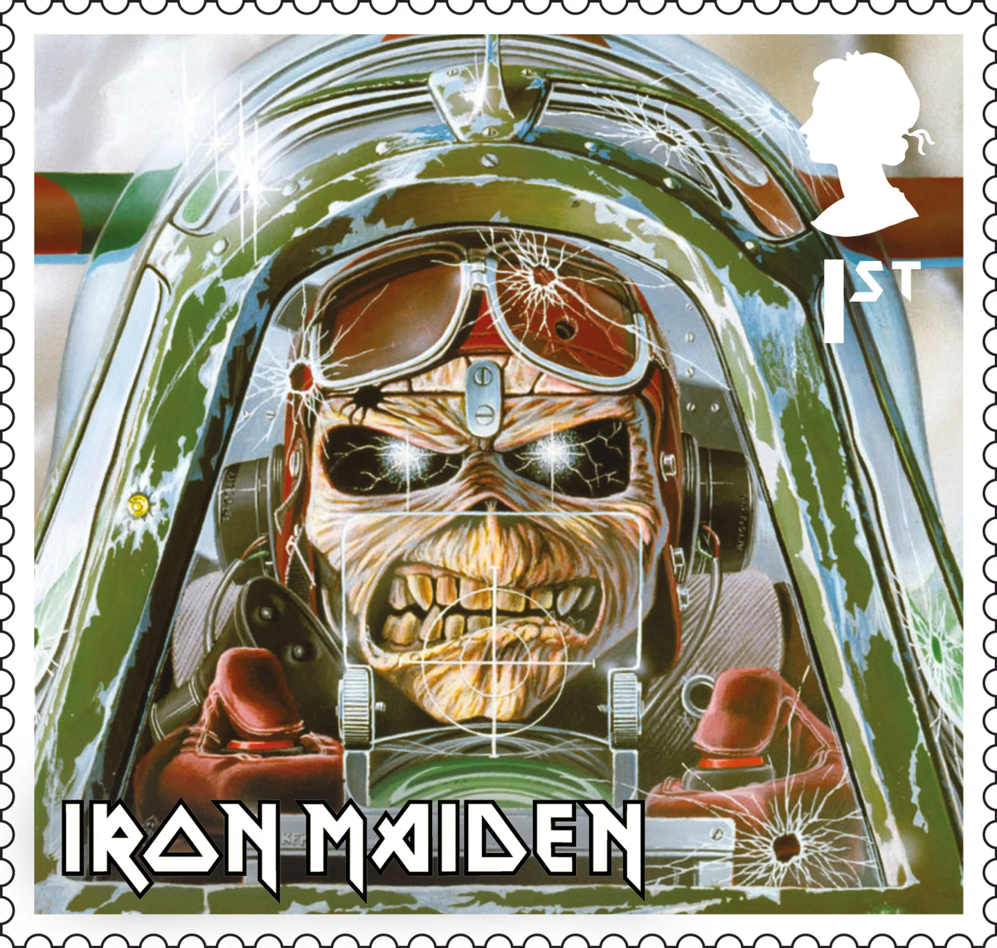 Os selos do Iron Maiden Royal Mail são de primeira classe