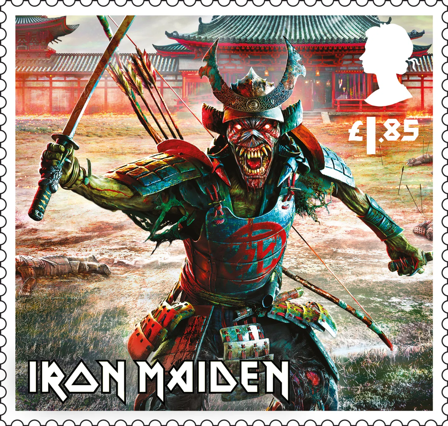 Os selos do Iron Maiden Royal Mail são de primeira classe