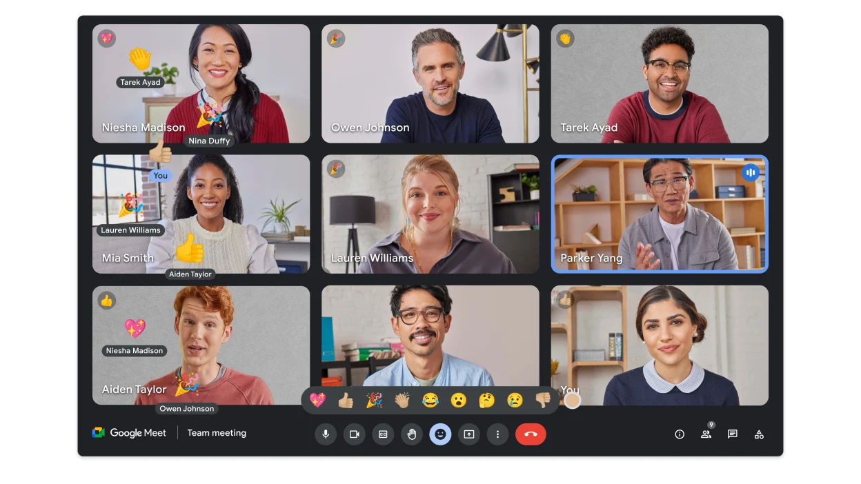 Reações de emoji finalmente chegando ao Google Meet