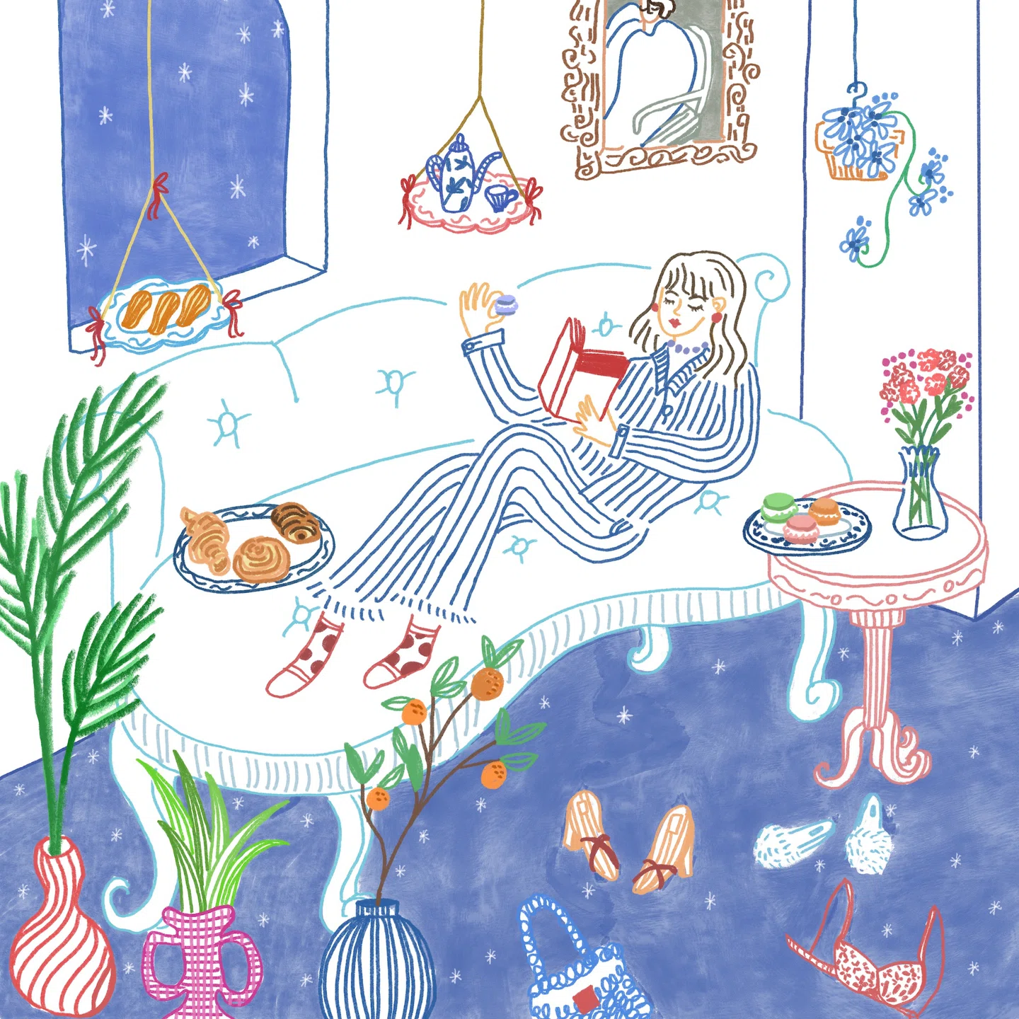 Os diários ilustrativos observacionais de Irene Chung a ajudam a encontrar conforto ao passar um tempo sozinha