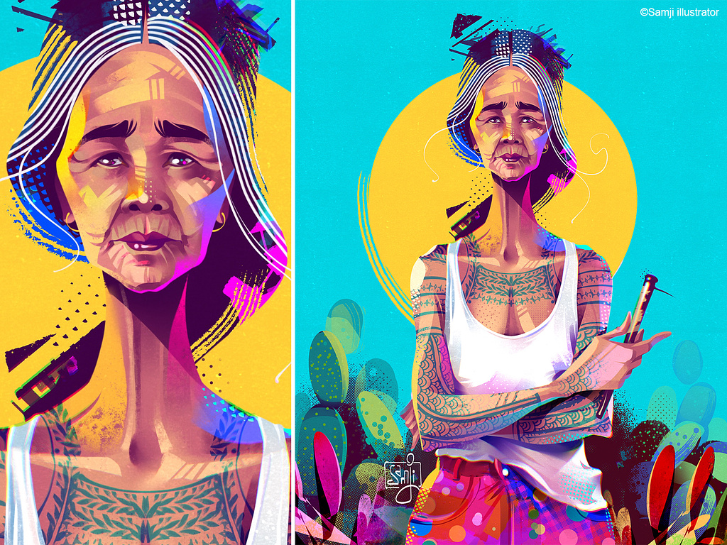 Universo vibrante de ilustrações de pessoas por Samji Illustrator