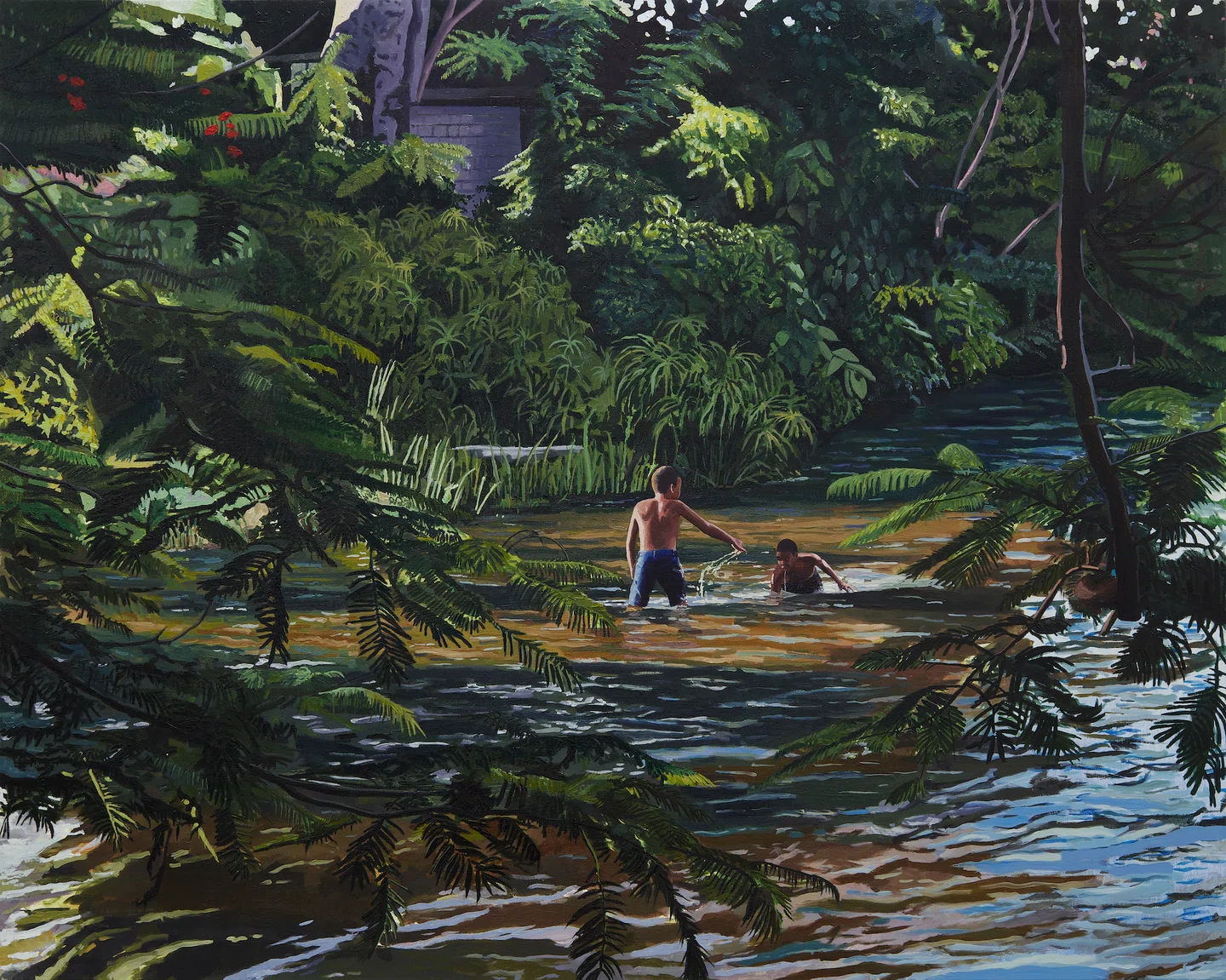 Tratando sua pintura como água, Raelis Vasquez retrata os corpos aquosos de sua cidade natal