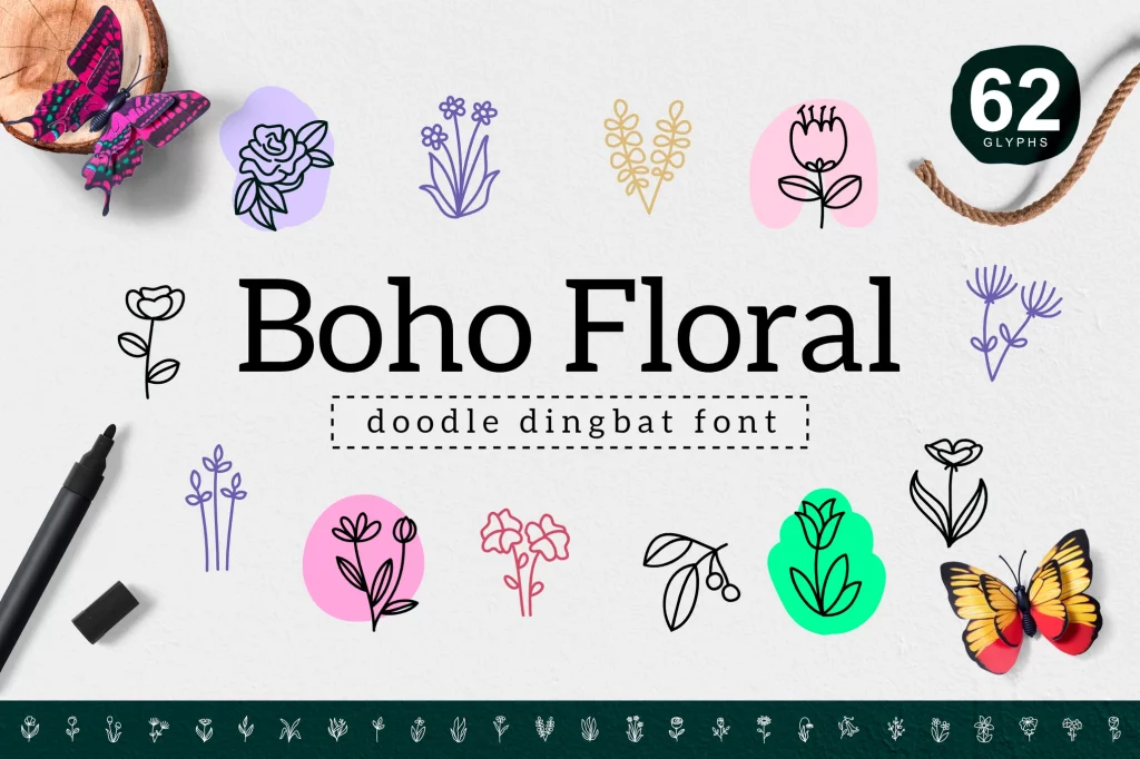 20+ Melhores Fontes de Flores (Fontes Florais Gratuitas e Profissionais)